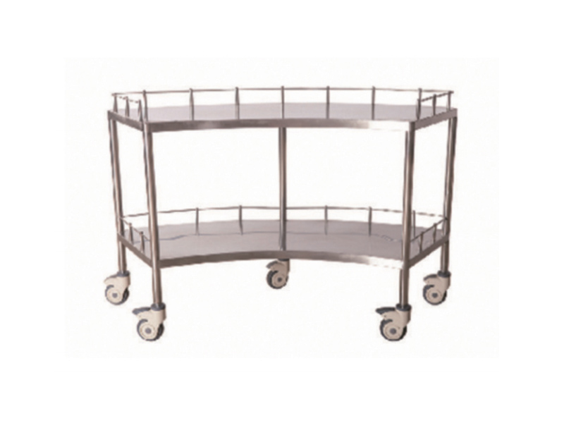 [b9]不锈钢扇形器械台车